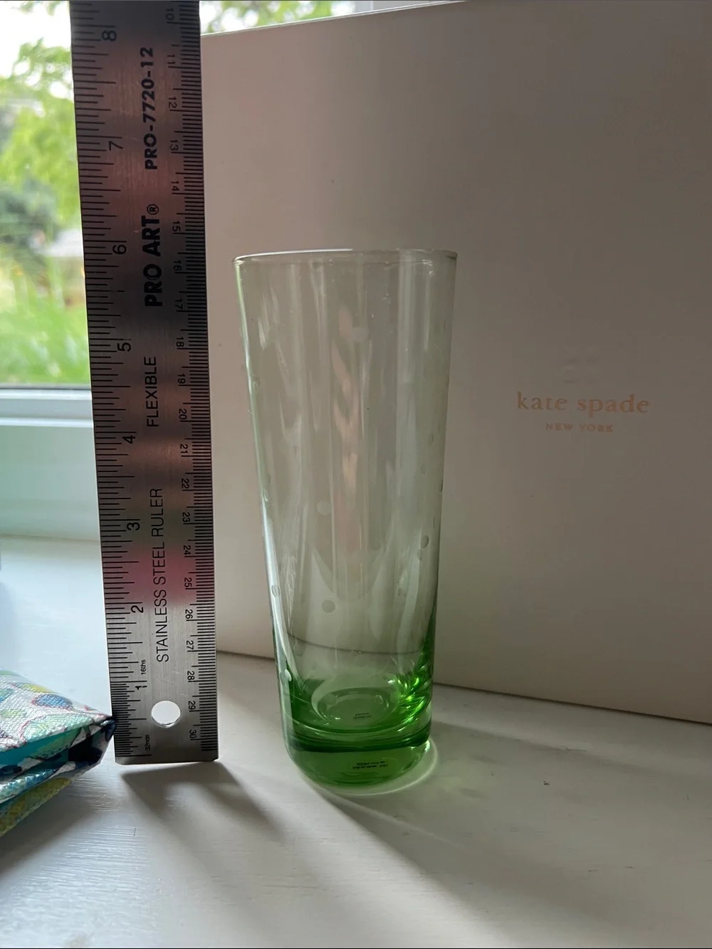 Kate Spade Set of Four Colored Dotted Glass Tumbler Cups